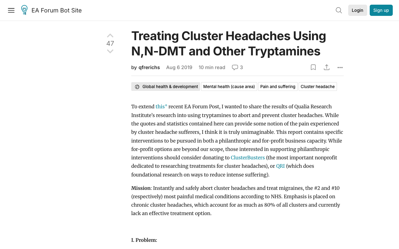 EA Forum article on DMT for cluster headaches