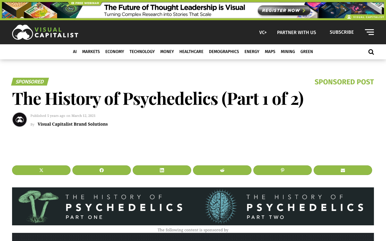 Visual Capitalist history of psychedelics infographic